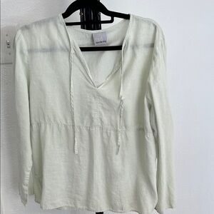 Hemp Blend Long Sleeve Top Size Large